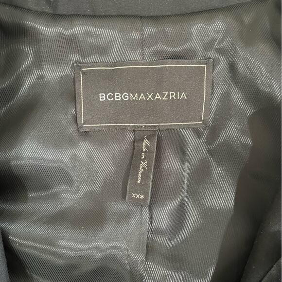 NEW BCBGMAXAZRIA Runway Silk Cotton Tailored Classic Tuxedo Blazer Jacket XXS - Picture 7 of 15